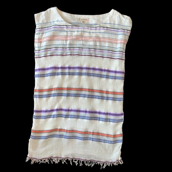 Lemlem By Liya Kebede Striped Sleeveless Tunic Dress X-Small - Picture 1 of 5